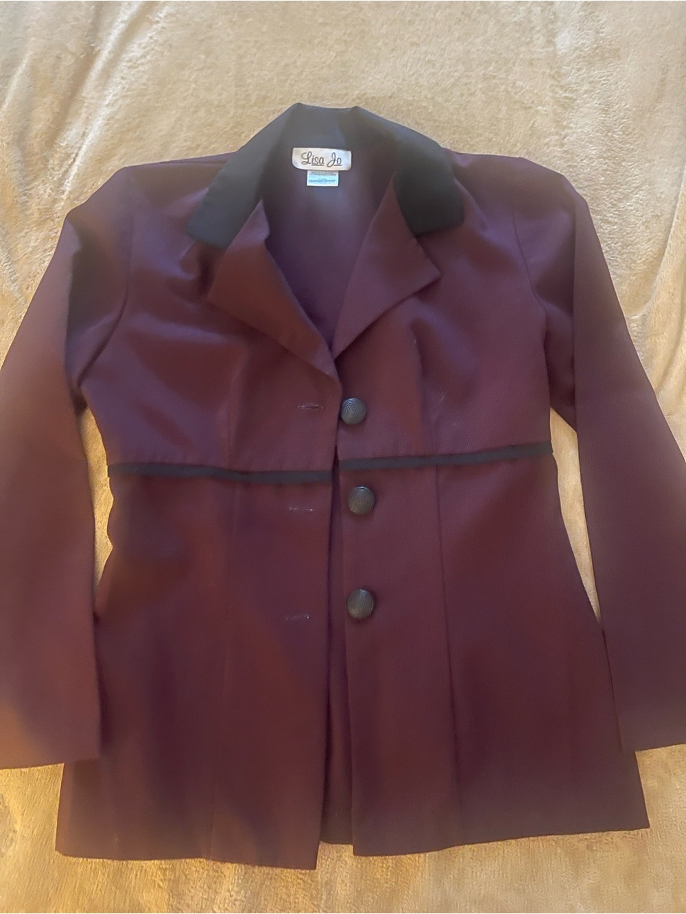 Lisa II Women's Plum Blazer with Black Trim